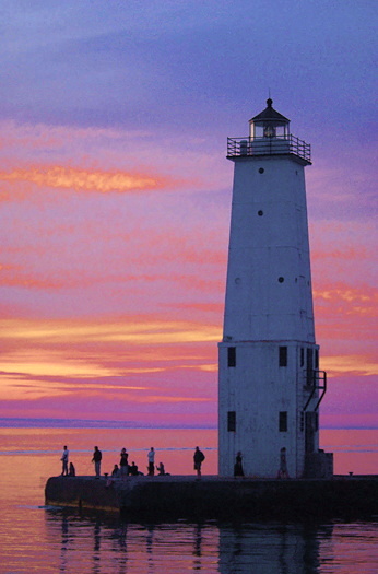 Sunset over Frankfort Light: A-101