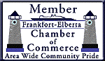 Frankfort-Elberta Area Chamber of Commerce. Logo designed by deertracks.com